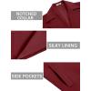 imageCOOFANDY Mens Trench Coat Notched Collar Single Breasted Peacoat Winter Overcoat With PocketsWine Red