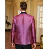 imageCOOFANDY Mens Tuxedo Jacket Slim Fit Shawl Lapel Blazer One Button Suit Jackets for Party Prom Wedding DinnerShiny Pink