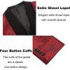 imageCOOFANDY Mens Tuxedo Jacket Slim Fit Shawl Lapel Blazer One Button Suit Jackets for Party Prom Wedding DinnerWine Red