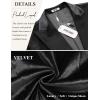 imageCOOFANDY Mens Tuxedo Jacket Slim Fit Velvet Blazer One Button Suit Jacket for Wedding Prom PartyBlack
