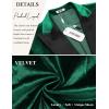 imageCOOFANDY Mens Tuxedo Jacket Slim Fit Velvet Blazer One Button Suit Jacket for Wedding Prom PartyGreen
