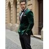 imageCOOFANDY Mens Tuxedo Jacket Slim Fit Velvet Blazer One Button Suit Jacket for Wedding Prom PartyGreen