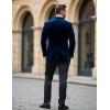 imageCOOFANDY Mens Tuxedo Jacket Slim Fit Velvet Blazer One Button Suit Jacket for Wedding Prom PartyNavy Blue