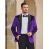 imageCOOFANDY Mens Tuxedo Jacket Slim Fit Velvet Blazer One Button Suit Jacket for Wedding Prom PartyPurple