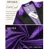 imageCOOFANDY Mens Tuxedo Jacket Slim Fit Velvet Blazer One Button Suit Jacket for Wedding Prom PartyPurple