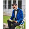 imageCOOFANDY Mens Tuxedo Jacket Slim Fit Velvet Blazer One Button Suit Jacket for Wedding Prom PartyRoyal Blue