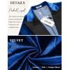 imageCOOFANDY Mens Tuxedo Jacket Slim Fit Velvet Blazer One Button Suit Jacket for Wedding Prom PartyRoyal Blue
