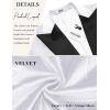 imageCOOFANDY Mens Tuxedo Jacket Slim Fit Velvet Blazer One Button Suit Jacket for Wedding Prom PartyWhite