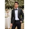 imageCOOFANDY Mens Tuxedo Jacket Wedding Suit Jacket Slim Fit Blazer Jacket for Dinner Prom PartyBlack