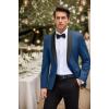 imageCOOFANDY Mens Tuxedo Jacket Wedding Suit Jacket Slim Fit Blazer Jacket for Dinner Prom PartyBlue