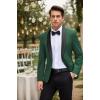 imageCOOFANDY Mens Tuxedo Jacket Wedding Suit Jacket Slim Fit Blazer Jacket for Dinner Prom PartyDark Green