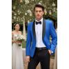 imageCOOFANDY Mens Tuxedo Jacket Wedding Suit Jacket Slim Fit Blazer Jacket for Dinner Prom PartyRoyal Blue