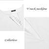 imageCOOFANDY Mens VNeck Linen Robe Short Sleeve Kaftan Thobe Long Gown Casual Shirt for Beach Summer01white
