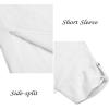 imageCOOFANDY Mens VNeck Linen Robe Short Sleeve Kaftan Thobe Long Gown Casual Shirt for Beach Summer01white
