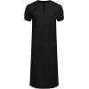 imageCOOFANDY Mens VNeck Linen Robe Short Sleeve Kaftan Thobe Long Gown Casual Shirt for Beach SummerBlack