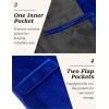 imageCOOFANDY Mens Velvet Blazer Notched Lapel One Button Velour Tuxedo Jacket for Prom Wedding Party DinnerBlue