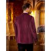 imageCOOFANDY Mens Velvet Blazer Notched Lapel One Button Velour Tuxedo Jacket for Prom Wedding Party DinnerBurgundy