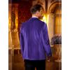 imageCOOFANDY Mens Velvet Blazer Notched Lapel One Button Velour Tuxedo Jacket for Prom Wedding Party DinnerDark Purple
