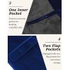 imageCOOFANDY Mens Velvet Blazer Notched Lapel One Button Velour Tuxedo Jacket for Prom Wedding Party DinnerNavy Blue