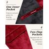 imageCOOFANDY Mens Velvet Blazer Notched Lapel One Button Velour Tuxedo Jacket for Prom Wedding Party DinnerRed Floral