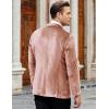 imageCOOFANDY Mens Velvet Blazer Notched Lapel Velour Suit Jacket One Button Tuxedo Jackets for Wedding Prom Party DinnerBeige Pink