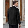 imageCOOFANDY Mens Velvet Blazer Notched Lapel Velour Suit Jacket One Button Tuxedo Jackets for Wedding Prom Party DinnerBlack