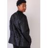 imageCOOFANDY Mens Velvet Blazer Notched Lapel Velour Suit Jacket One Button Tuxedo Jackets for Wedding Prom Party DinnerBlack Floral