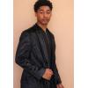 imageCOOFANDY Mens Velvet Blazer Notched Lapel Velour Suit Jacket One Button Tuxedo Jackets for Wedding Prom Party DinnerBlack Floral