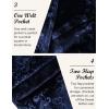 imageCOOFANDY Mens Velvet Blazer Notched Lapel Velour Suit Jacket One Button Tuxedo Jackets for Wedding Prom Party DinnerBlue Retro Floral