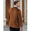 imageCOOFANDY Mens Velvet Blazer Notched Lapel Velour Suit Jacket One Button Tuxedo Jackets for Wedding Prom Party DinnerBrown