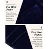 imageCOOFANDY Mens Velvet Blazer Notched Lapel Velour Suit Jacket One Button Tuxedo Jackets for Wedding Prom Party DinnerDark Blue