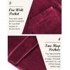 imageCOOFANDY Mens Velvet Blazer Notched Lapel Velour Suit Jacket One Button Tuxedo Jackets for Wedding Prom Party DinnerDark Red