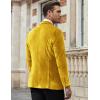 imageCOOFANDY Mens Velvet Blazer Notched Lapel Velour Suit Jacket One Button Tuxedo Jackets for Wedding Prom Party DinnerGold Yellow
