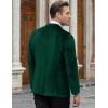 imageCOOFANDY Mens Velvet Blazer Notched Lapel Velour Suit Jacket One Button Tuxedo Jackets for Wedding Prom Party DinnerGreen