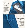 imageCOOFANDY Mens Velvet Blazer Notched Lapel Velour Suit Jacket One Button Tuxedo Jackets for Wedding Prom Party DinnerLake Blue