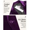 imageCOOFANDY Mens Velvet Blazer Notched Lapel Velour Suit Jacket One Button Tuxedo Jackets for Wedding Prom Party DinnerPurple