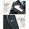 imageCOOFANDY Mens Velvet Blazer Notched Lapel Velour Suit Jacket One Button Tuxedo Jackets for Wedding Prom Party DinnerStone Blue