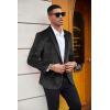 imageCOOFANDY Mens Velvet Tuxedo Floral Blazer Jacket One Button Shawl Lapel Suit Jacket for Dinner Prom Party WeddingBlacksolid