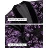 imageCOOFANDY Mens Velvet Tuxedo Floral Blazer Jacket One Button Shawl Lapel Suit Jacket for Dinner Prom Party WeddingPurple