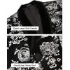 imageCOOFANDY Mens Velvet Tuxedo Floral Blazer Jacket One Button Shawl Lapel Suit Jacket for Dinner Prom Party WeddingSilver