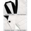 imageCOOFANDY Mens Velvet Tuxedo Floral Blazer Jacket One Button Shawl Lapel Suit Jacket for Dinner Prom Party WeddingWhite