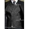 imageCOOFANDY Mens Victorian Vest Steampunk Double Breasted Suit Vest Slim Fit Brocade Paisley Floral WaistcoatBlack
