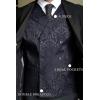 imageCOOFANDY Mens Victorian Vest Steampunk Double Breasted Suit Vest Slim Fit Brocade Paisley Floral WaistcoatNavy Blue