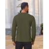 imageCOOFANDY Mens Waffle Henley Shirts Long Sleeve Casual TShirt Basic Lightweight Pullover TeesArmy Green