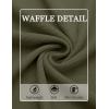 imageCOOFANDY Mens Waffle Henley Shirts Long Sleeve Casual TShirt Basic Lightweight Pullover TeesArmy Green