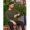 imageCOOFANDY Mens Waffle Henley Shirts Long Sleeve Casual TShirt Basic Lightweight Pullover TeesArmy Green