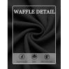 imageCOOFANDY Mens Waffle Henley Shirts Long Sleeve Casual TShirt Basic Lightweight Pullover TeesBlack