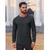 imageCOOFANDY Mens Waffle Henley Shirts Long Sleeve Casual TShirt Basic Lightweight Pullover TeesGray Blue