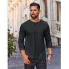 imageCOOFANDY Mens Waffle Henley Shirts Long Sleeve Casual TShirt Basic Lightweight Pullover TeesGray Blue