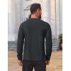 imageCOOFANDY Mens Waffle Henley Shirts Long Sleeve Casual TShirt Basic Lightweight Pullover TeesGray Blue